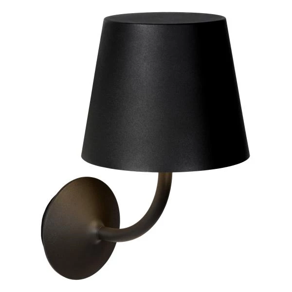 Lucide JUSTIN - Wandlamp Binnen/Buiten - LED Dimb. - 1x7W 3000K - IP65 - Zwart - detail 2